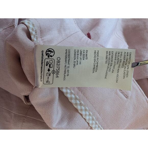 NWD Maeve The Junie Embroidered High-Rise Flare Pants Sz 32P Pink #7C503 - Picture 15 of 16